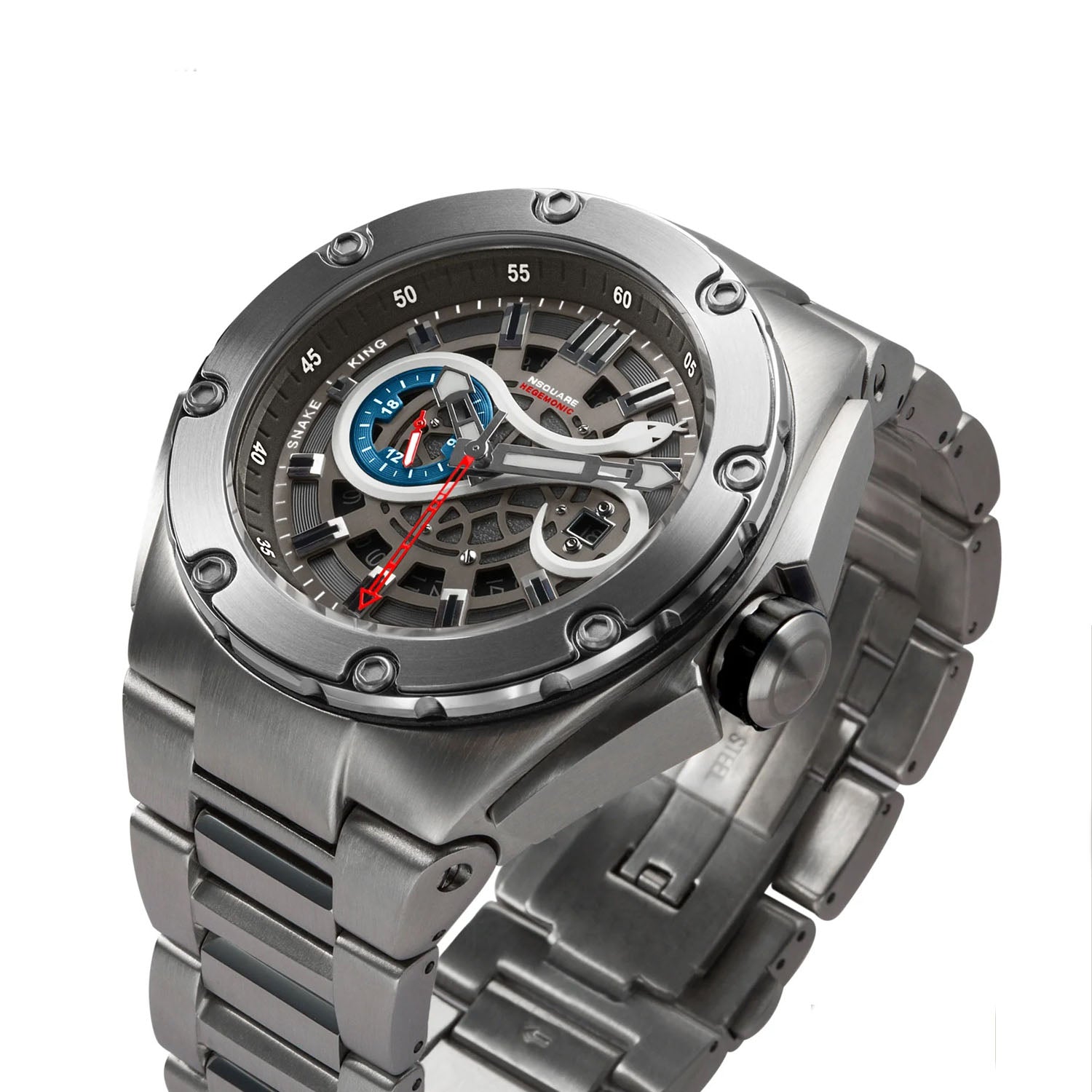 NSQUARE Snakeking Multifunction 21 Jewels Men's Watch - G0471-N10.7SS