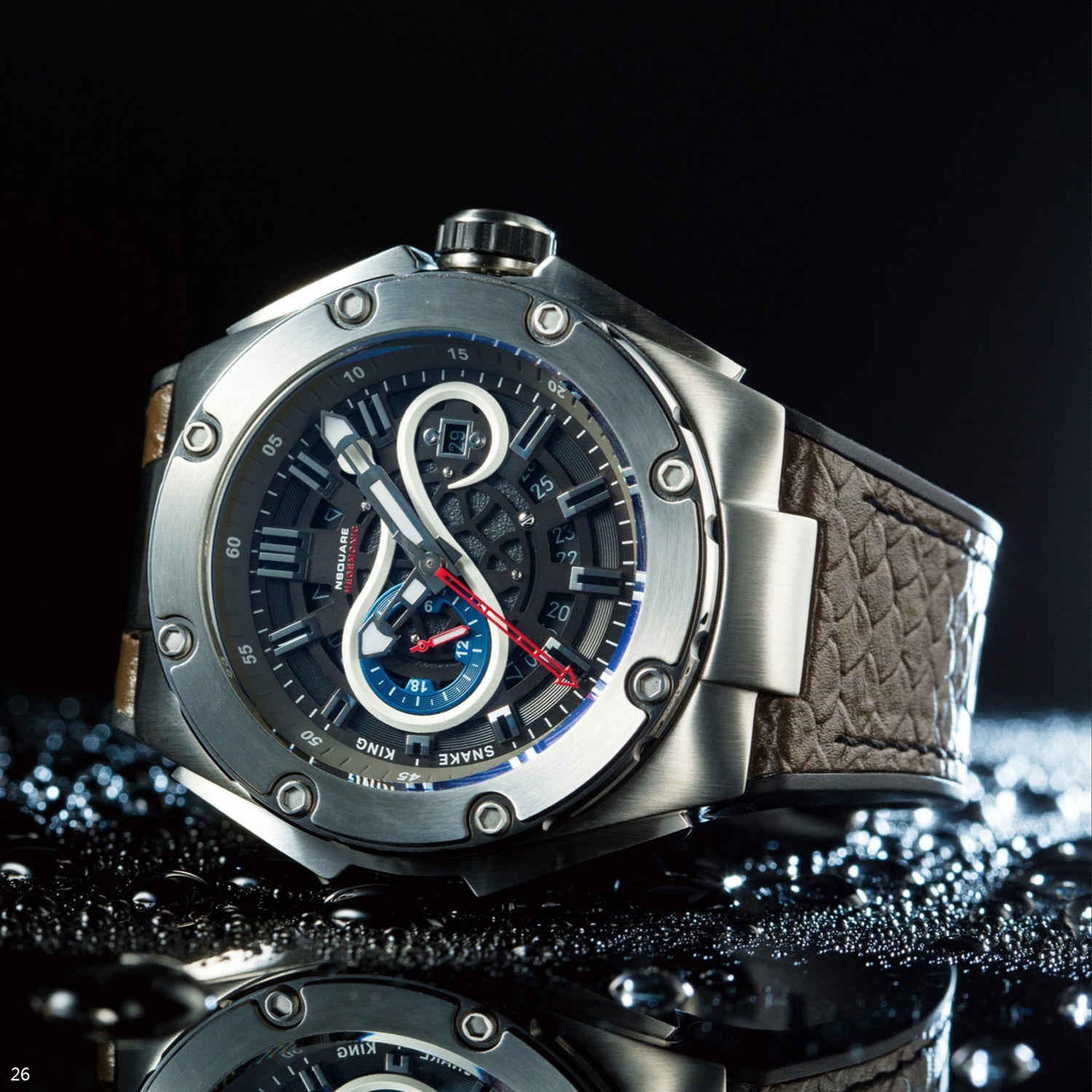 NSQUARE Snakeking Multifunction 21 Jewels Men's Watch - G0471-N10.7