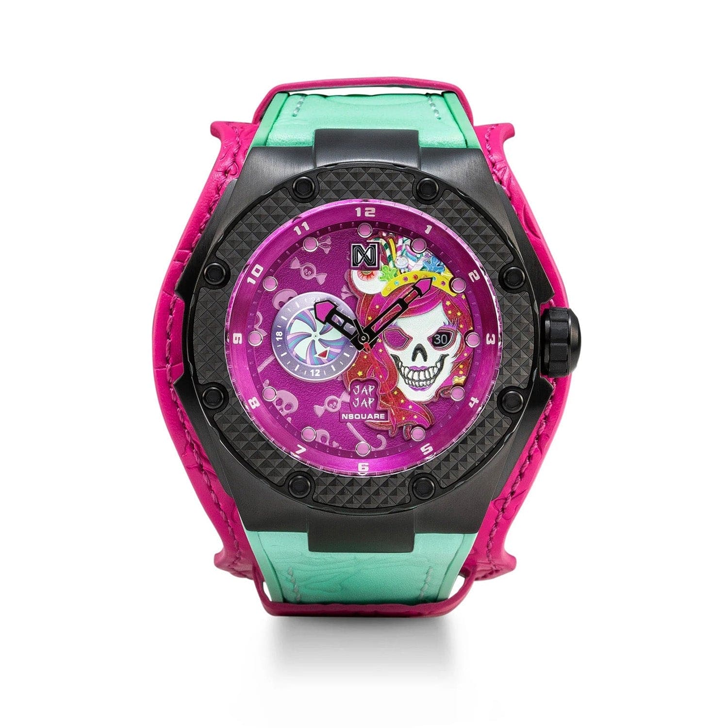 NSQUARE Jap Jap Multifunction Men's Watch - G0471-N42.4 Green strap