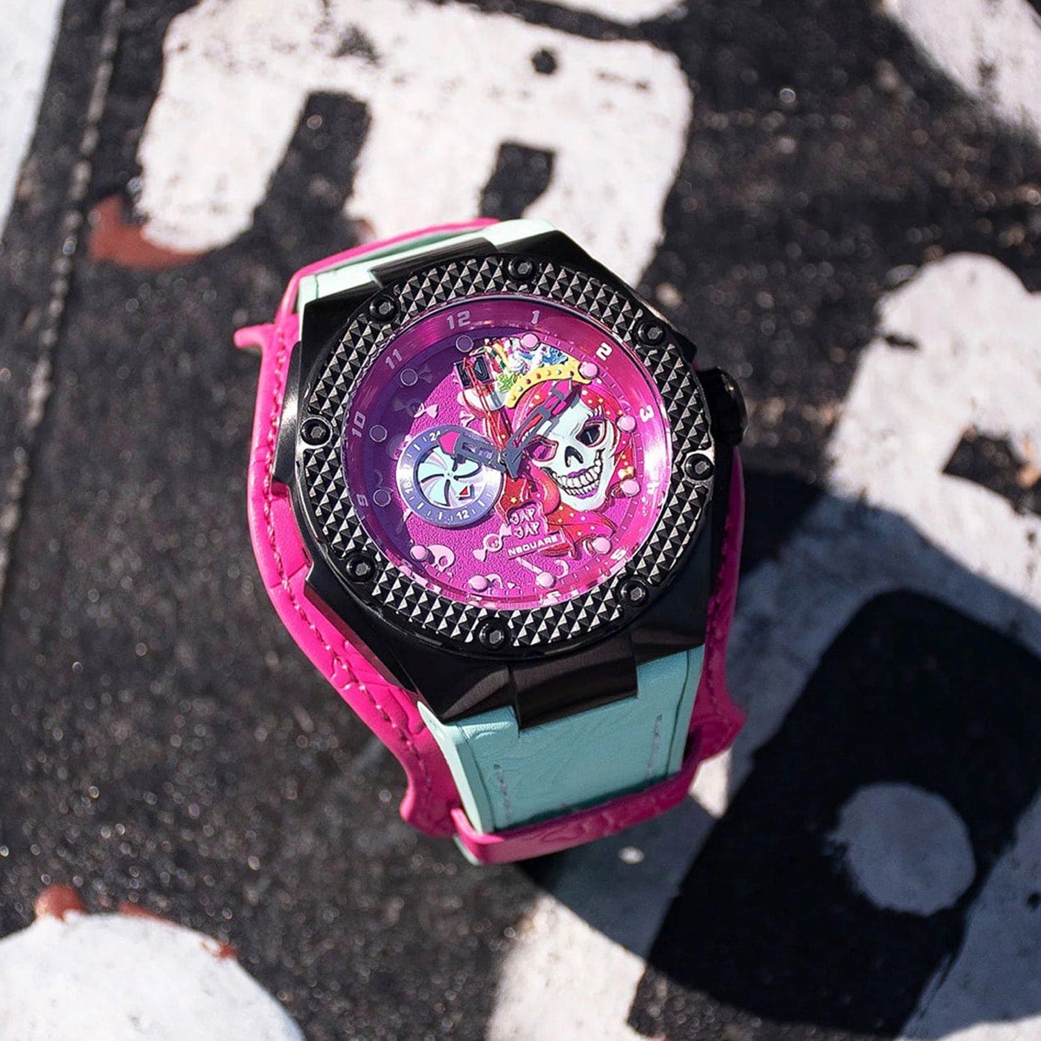 NSQUARE Jap Jap Multifunction Men's Watch - G0471-N42.4 Green strap