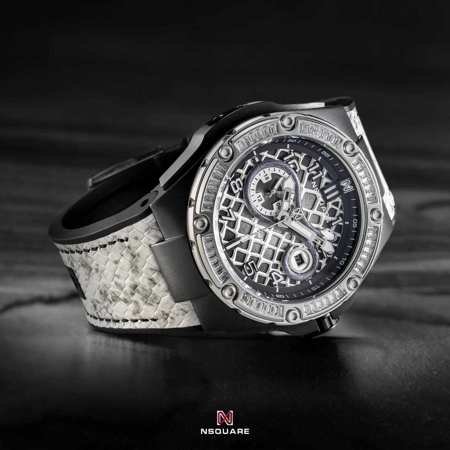 NSQUARE Snake Special Edition Automatic Swarovski Crystal Men's Watch - G0473-N51.2