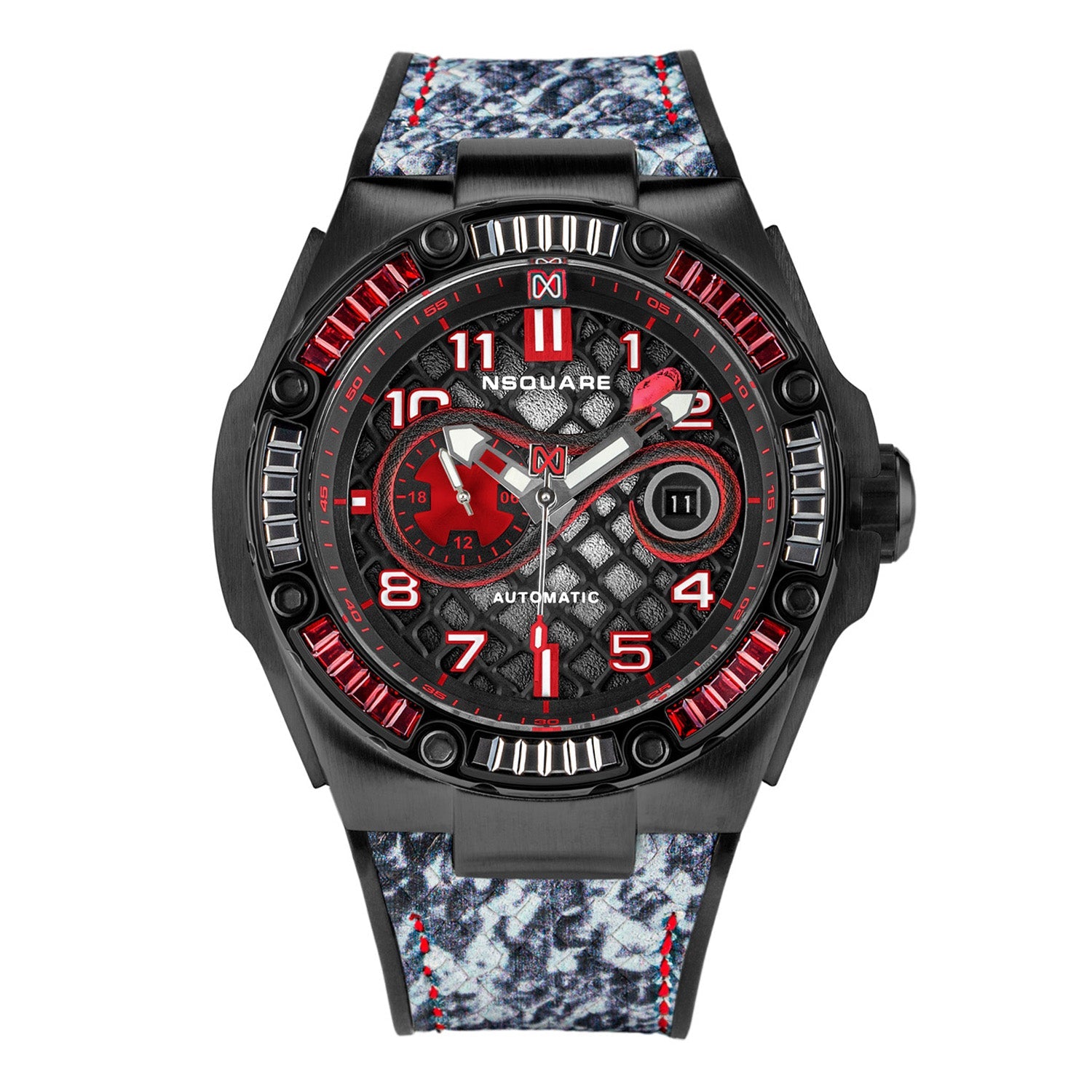 NSQUARE Snake Special Edition Automatic Swarovski Crystal Men's Watch - G0473-N51.4