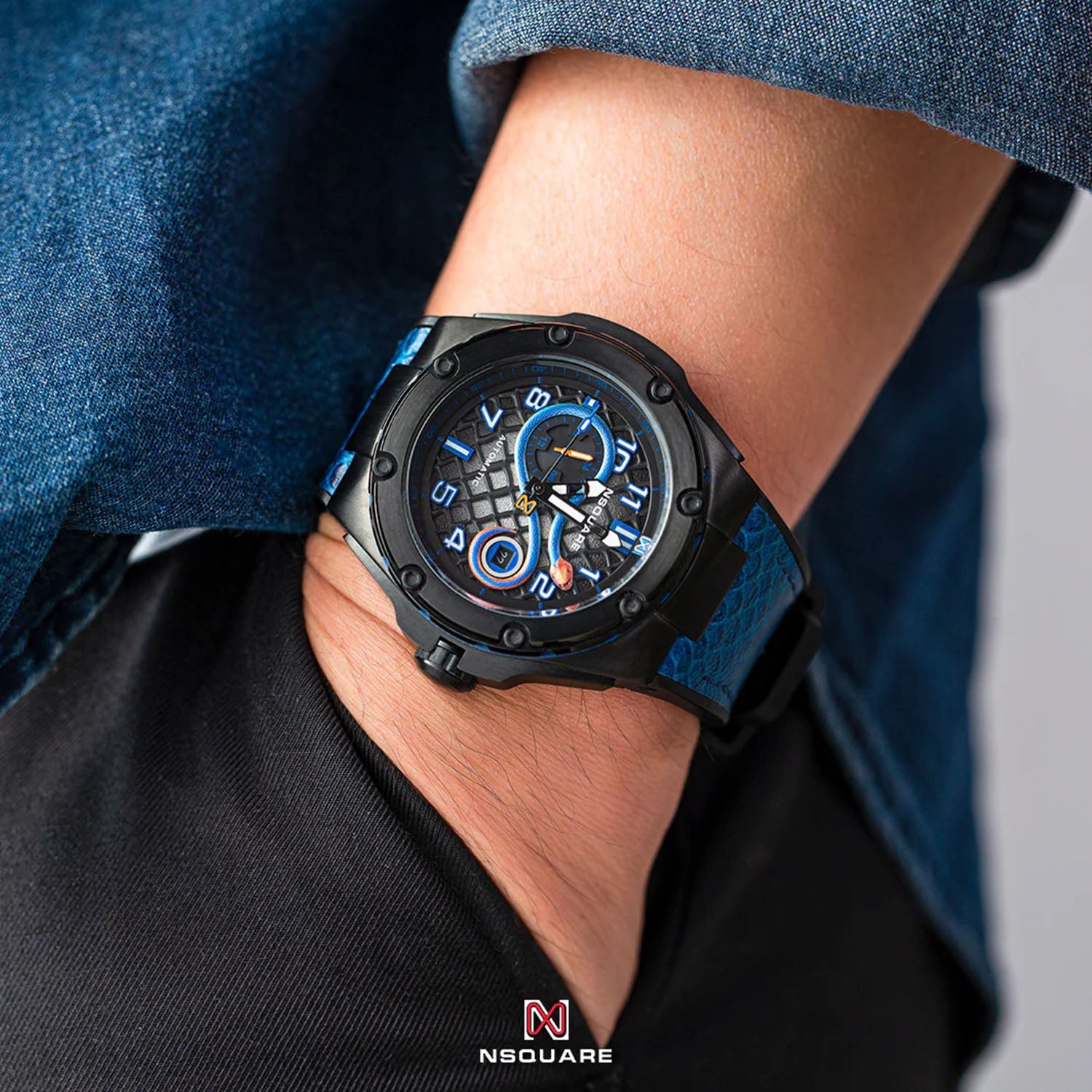 NSQUARE Snake Special Edition Automatic 21 Jewels Men's Watch - G0473-N51.6