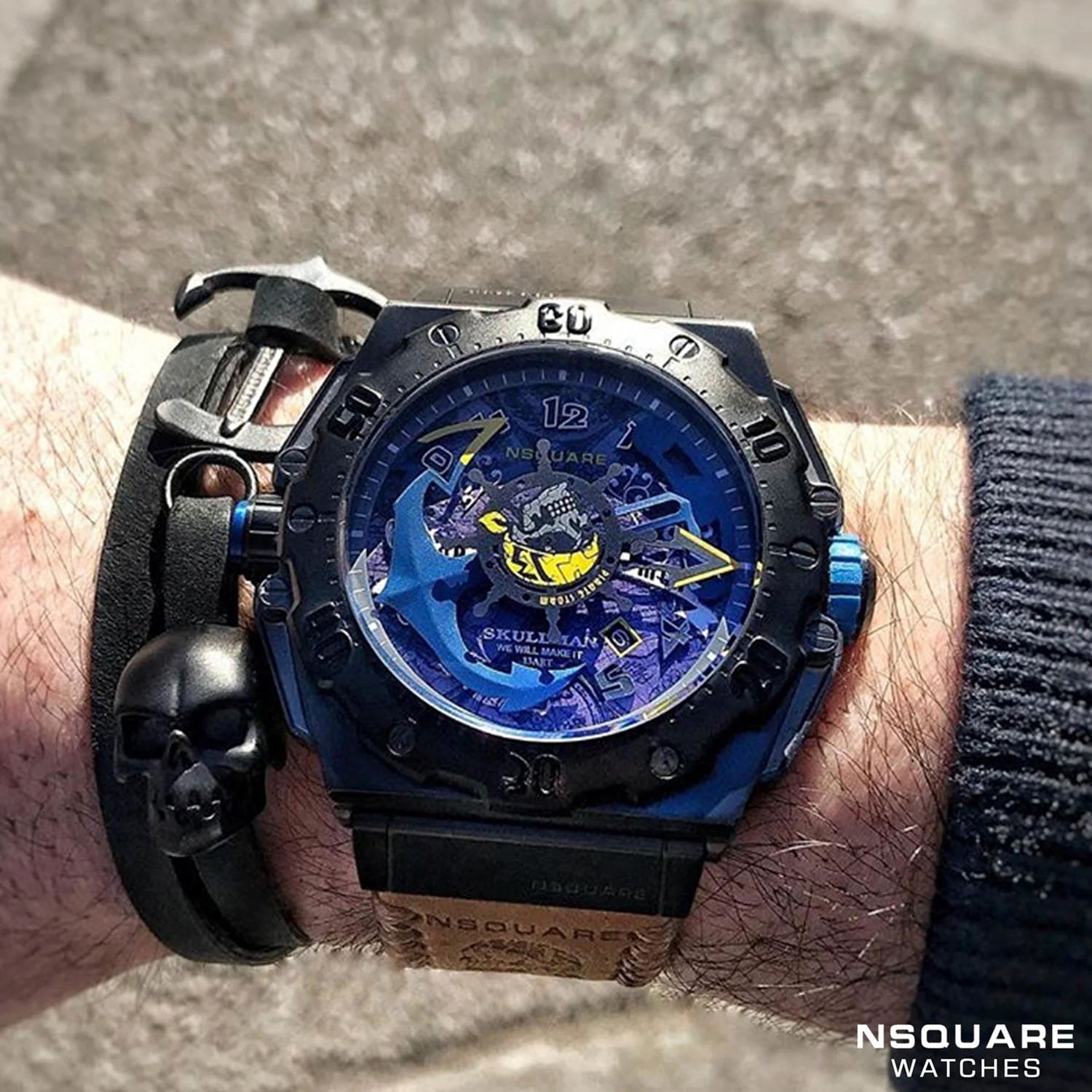 NSQUARE Piratestorm Automatic 21 Jewels Men's Watch - G0485-N15.5