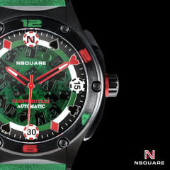 NSQUARE Casino Royale Limited Edition Automatic 21 Jewels Men's Watch - G0544-N40.1 GREEN STRAP