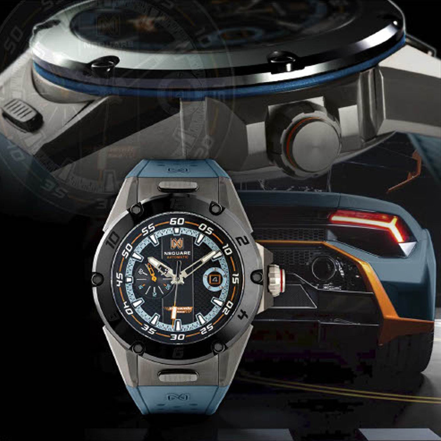 NSQUARE Dynamic Race Automatic Multifunction Men's Watch - G0552-N31.6