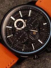 Aries Gold Belfast Moon Quartz Men's Watch - G 7013 BK-BK