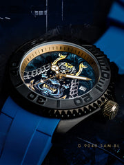 Aries Gold Limited Edition Samuari Automatic Men's Watch -  G 9040 SAM-BL