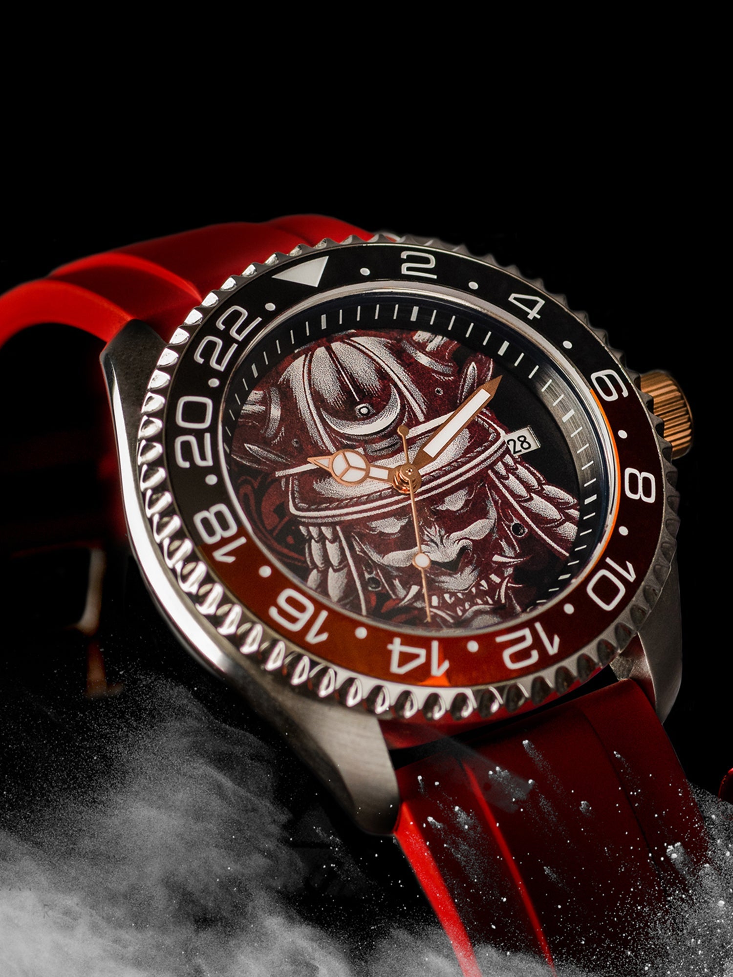 Aries Gold Limited Edition Samuari Automatic Men's Watch -  G 9040 SAM-RED