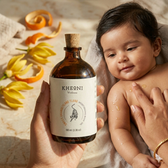 KHEONI  Nourishing Face & Body Oil with Jojoba, Wheat Germ, Sweet Orange & Ylang Ylang - 100 ml