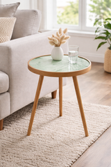 De Maison Decor The Grove wood Large Side Table -  Green