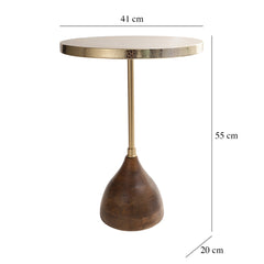 De Maison Decor Viotto Croc Pattern Side Table -  Gold