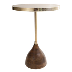 De Maison Decor Viotto Croc Pattern Side Table -  Gold
