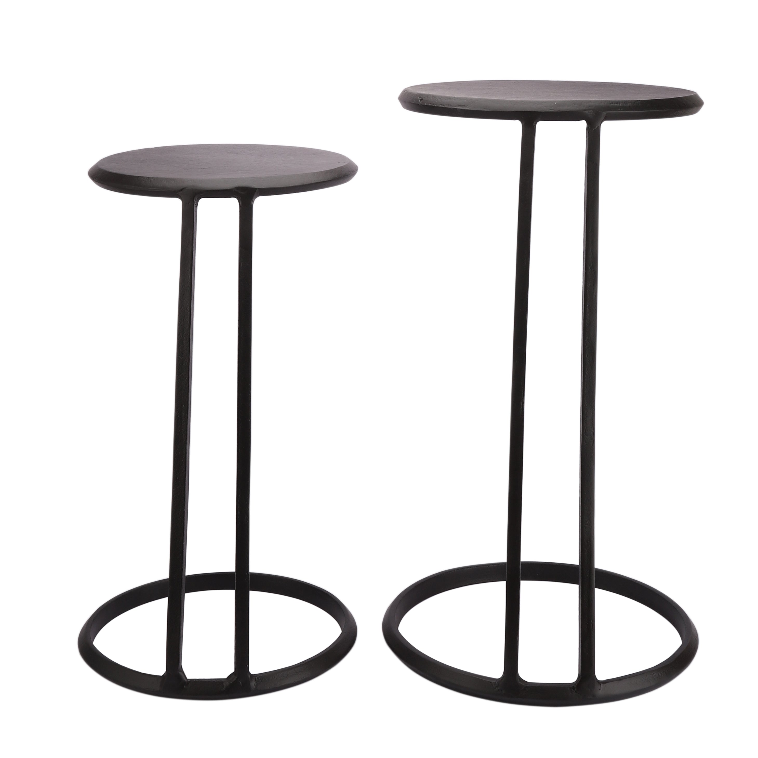 De Maison Decor Slanted Nesting Side Tables Set of 2 - Black 