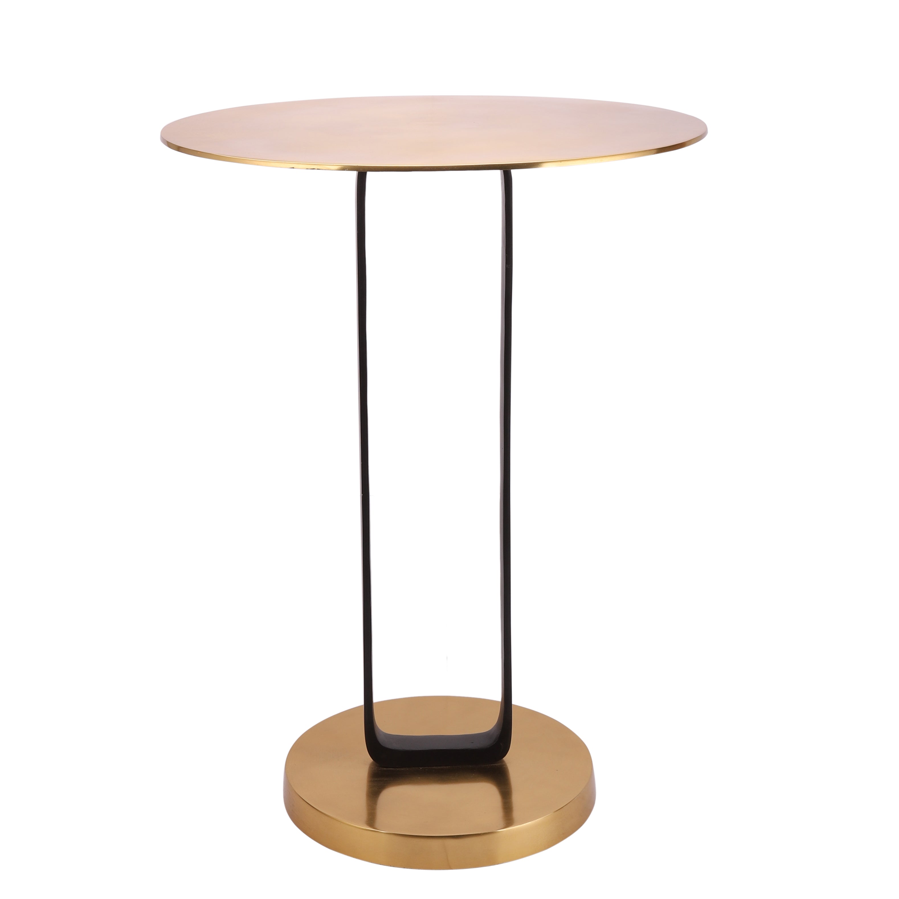 De Maison Decor Irwin Obsidian Side Table - Gold top & base with Black Body