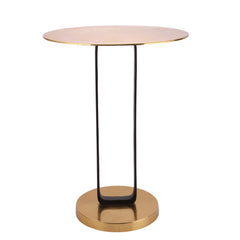De Maison Decor Irwin Obsidian Side Table - Gold top & base with Black Body