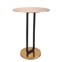De Maison Decor Irwin Obsidian Side Table - Gold top & base with Black Body