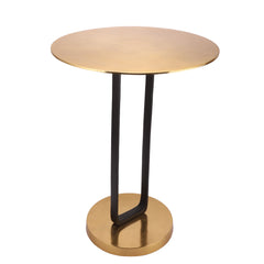 De Maison Decor Irwin Obsidian Side Table - Gold top & base with Black Body