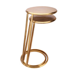 De Maison Decor Slanted Nesting Side Tables Set of 2 - Gold