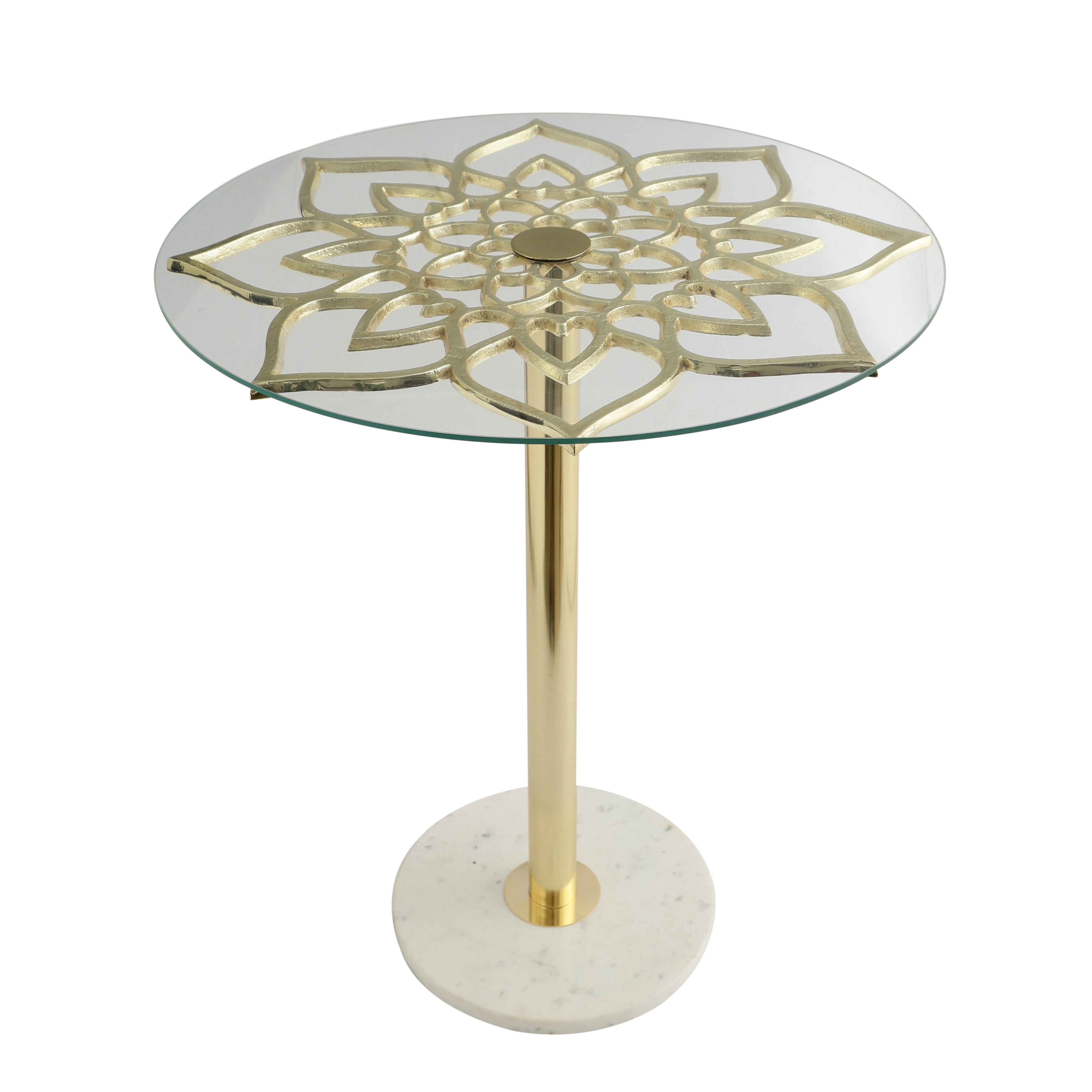 De Maison Decor Eden's Flower - Gold Side Table - Gold 