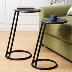 De Maison Decor Slanted Nesting Side Tables Set of 2 - Black