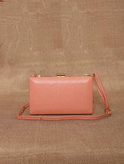 TAN LAD  Brick Clutch with Sling - Blush