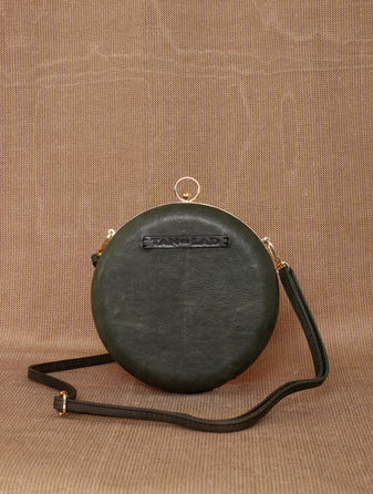 TAN LAD  Circle Clutch with Sling - Jungle