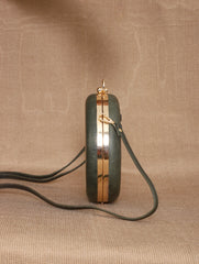 TAN LAD  Circle Clutch with Sling - Jungle