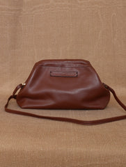 TAN LAD  Slouch Clutch with Sling - Ganache