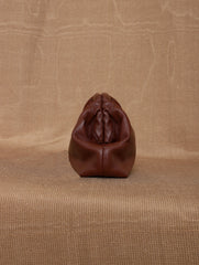 TAN LAD  Slouch Clutch without Sling - Ganache