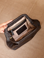 TAN LAD  Slouch Clutch with Sling - Cherry