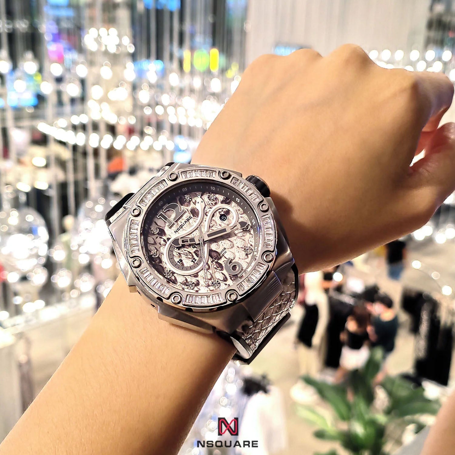 NSQUARE Snakequeen Automatic Swarovski Crystal Women's Watch - L0471-N11.2