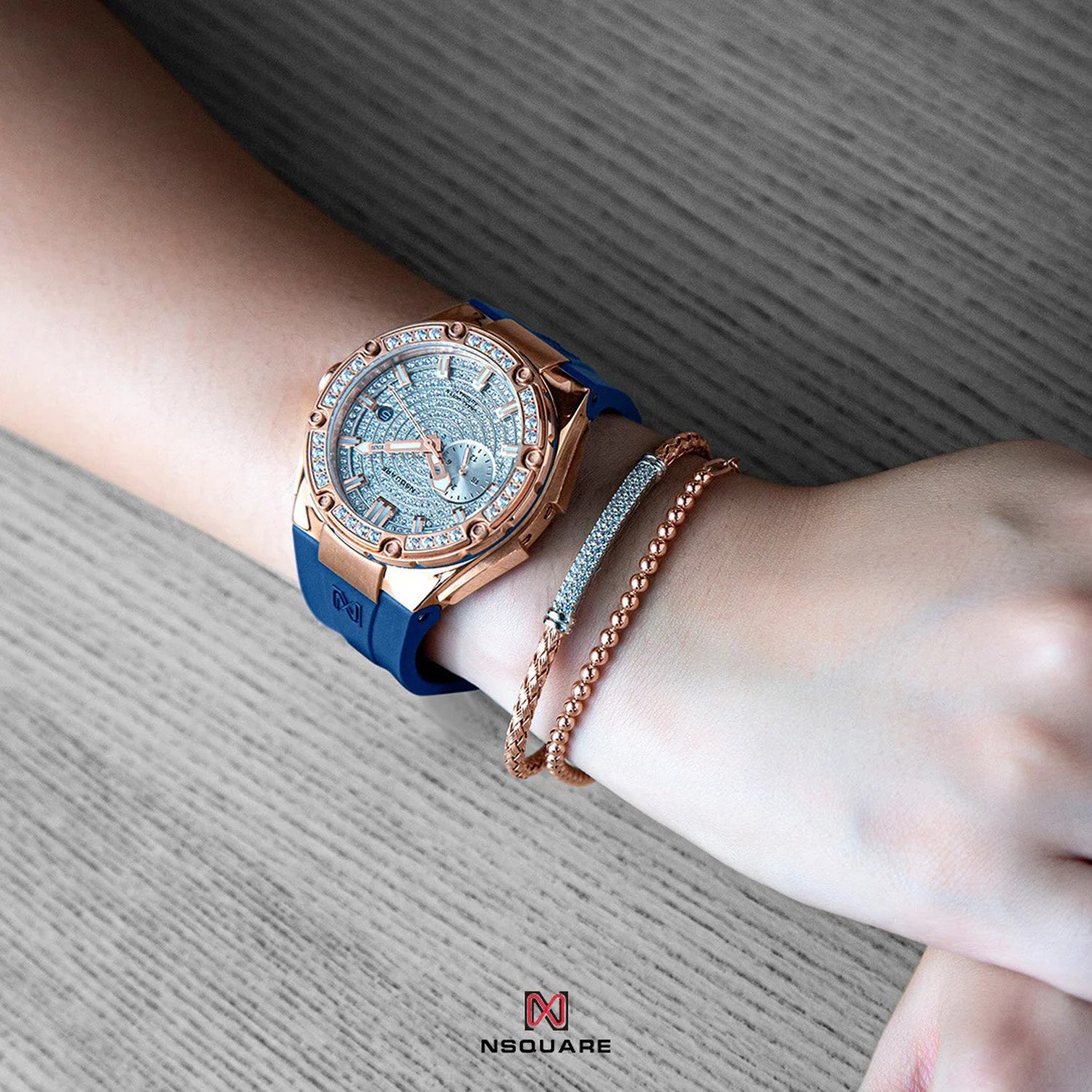 NSQUARE Dazz Multifunction Swarovski Crystals Women's Watch - L0472-N48.13