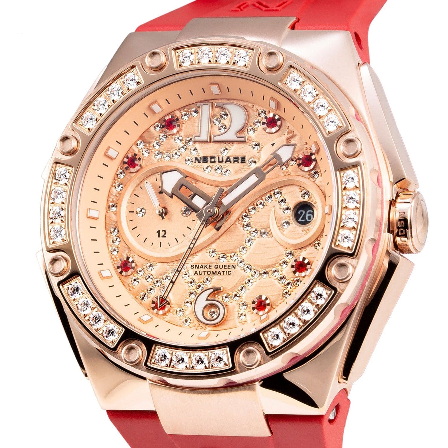 NSQUARE Snakequeen 39 mm Automatic Swarovski Crystal Women's Watch - L0472-N48.6