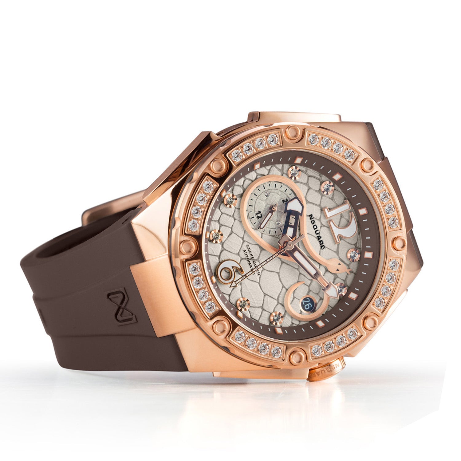 NSQUARE Snakequeen 39 mm Automatic Swarovski Crystal Women's Watch - L0472-N48.8