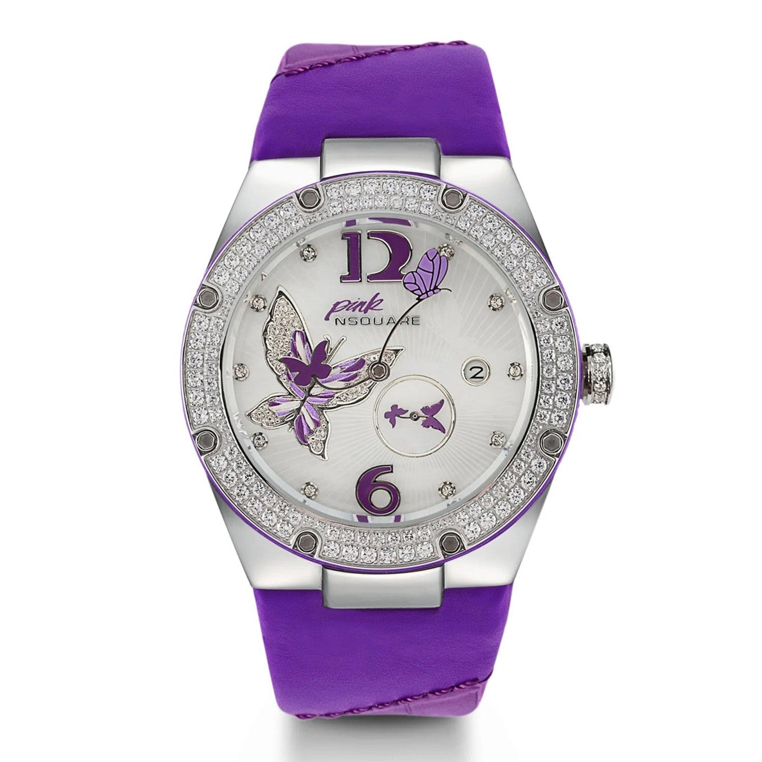 NSQUARE Pink Gracefully Swarovski crystal Automatic Women's Watch - L0519-NP01.1