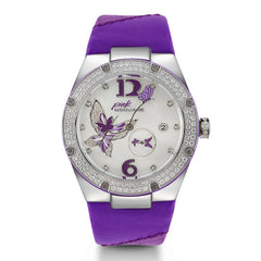 NSQUARE Pink Gracefully Swarovski crystal Automatic Women's Watch - L0519-NP01.1