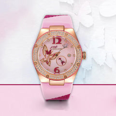 NSQUARE Pink Gracefully Swarovski crystal Automatic Women's Watch - L0519-NP01.3
