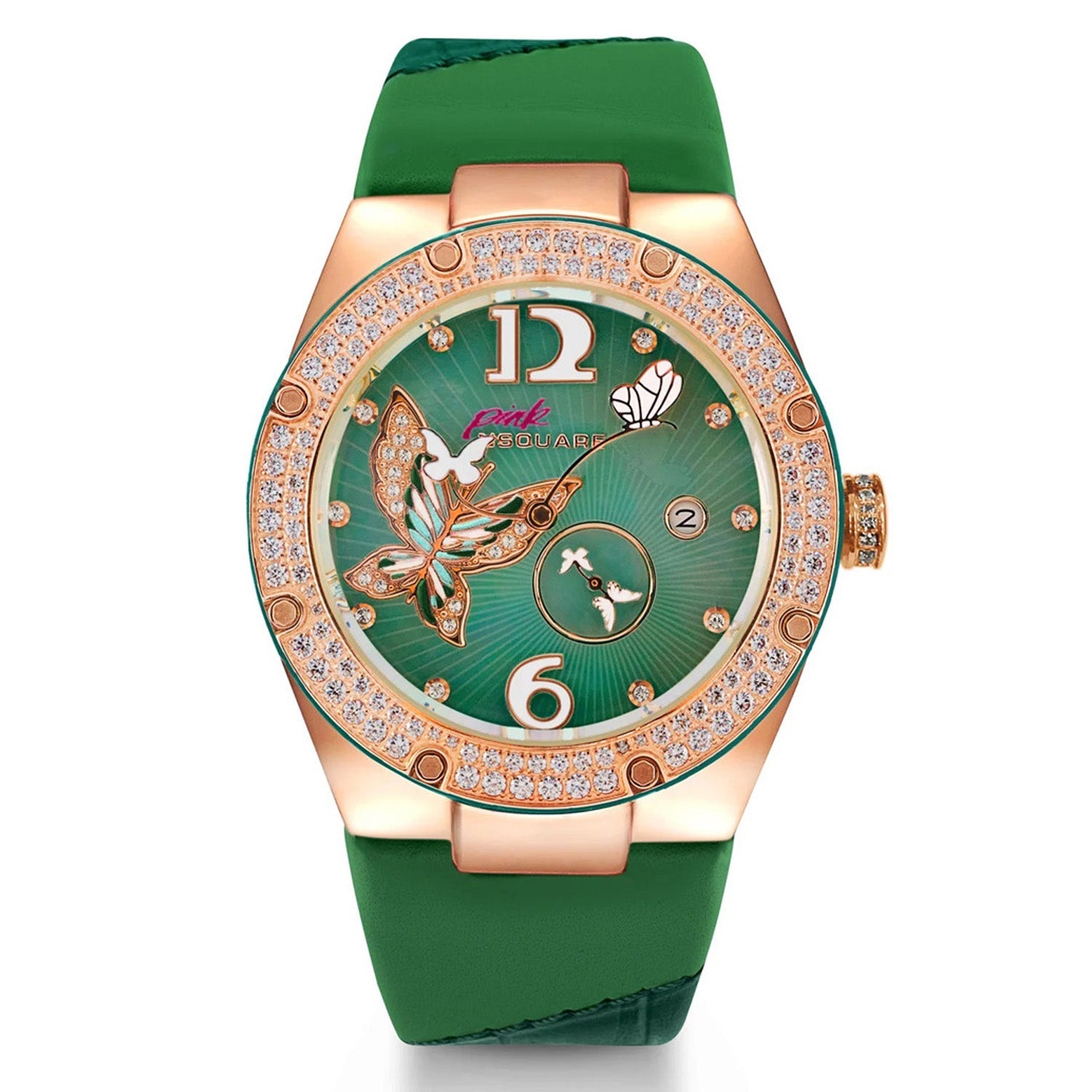 NSQUARE Pink Gracefully Swarovski crystal Automatic Women's Watch - L0519-NP01.4