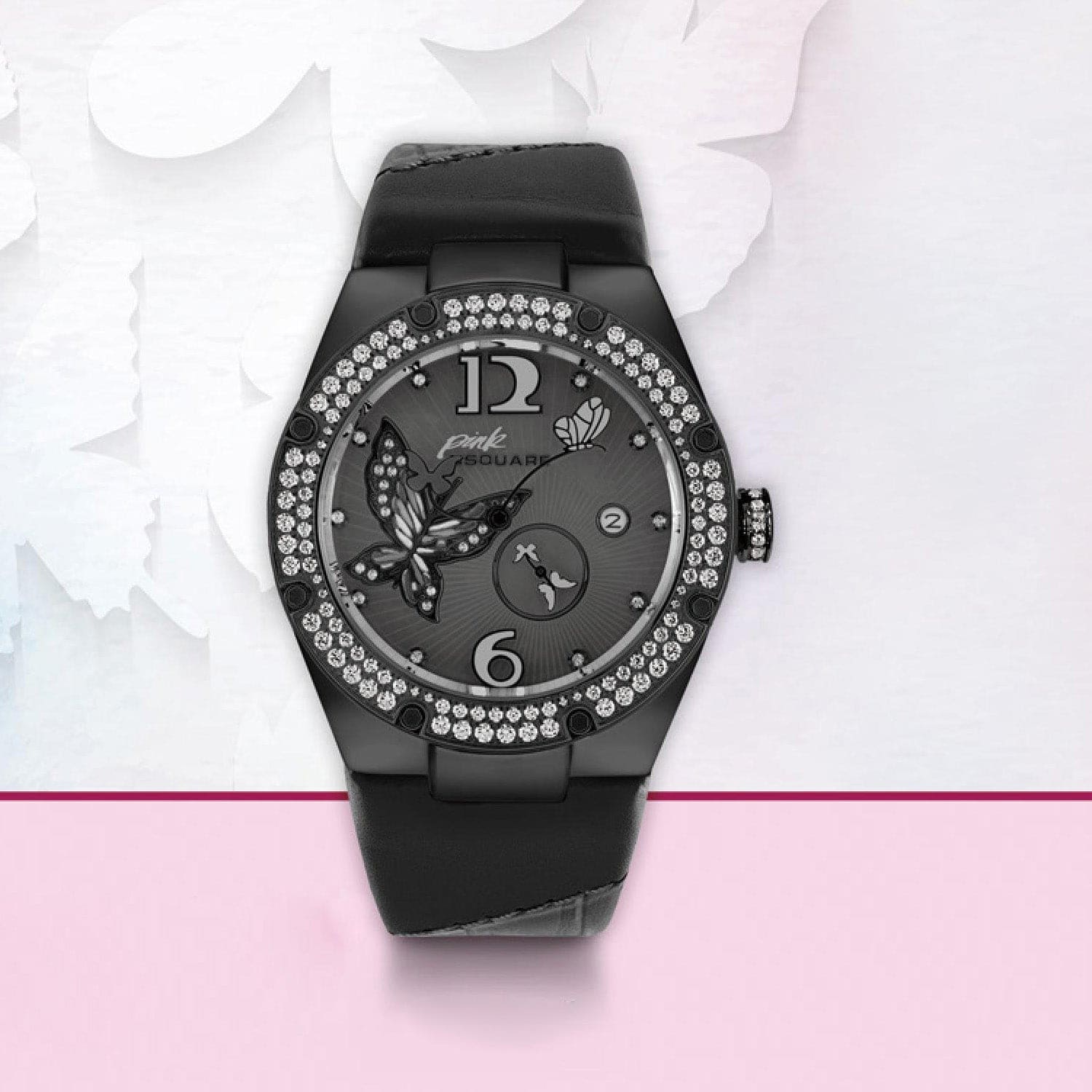 NSQUARE Pink Gracefully Swarovski crystal Automatic Women's Watch - L0519-NP01.6