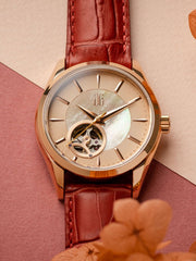 Aries Gold Goldex Automatic Women's Watch -  L 8023 RG-BEI