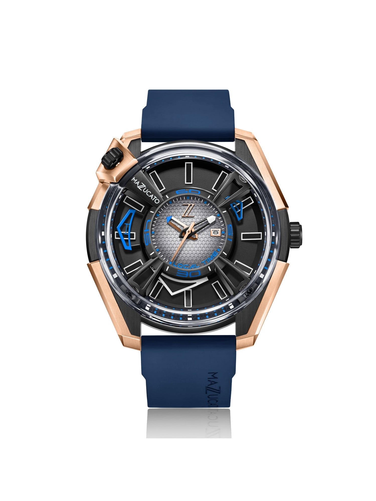 Mazzucato RIM LAX Dual Time Automatic Men's Watch - LAX02-RG
