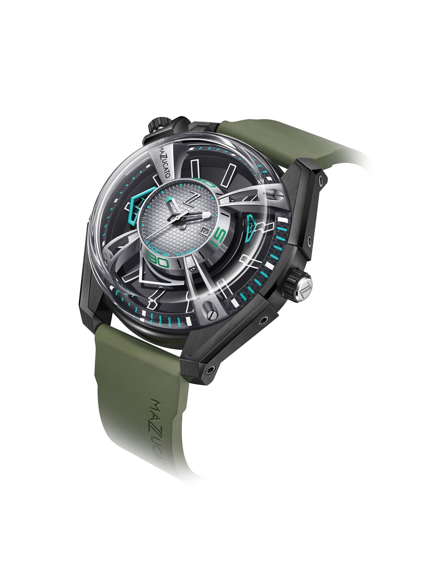 Mazzucato RIM LAX Dual Time Automatic Men's Watch - LAX05-KH