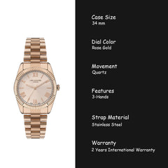 Lee Cooper Analog Rose Women's Watch - LC07331.410