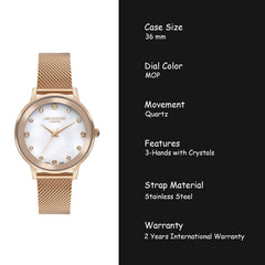 Lee Cooper Analog MOP Women's Watch - LC07875.420