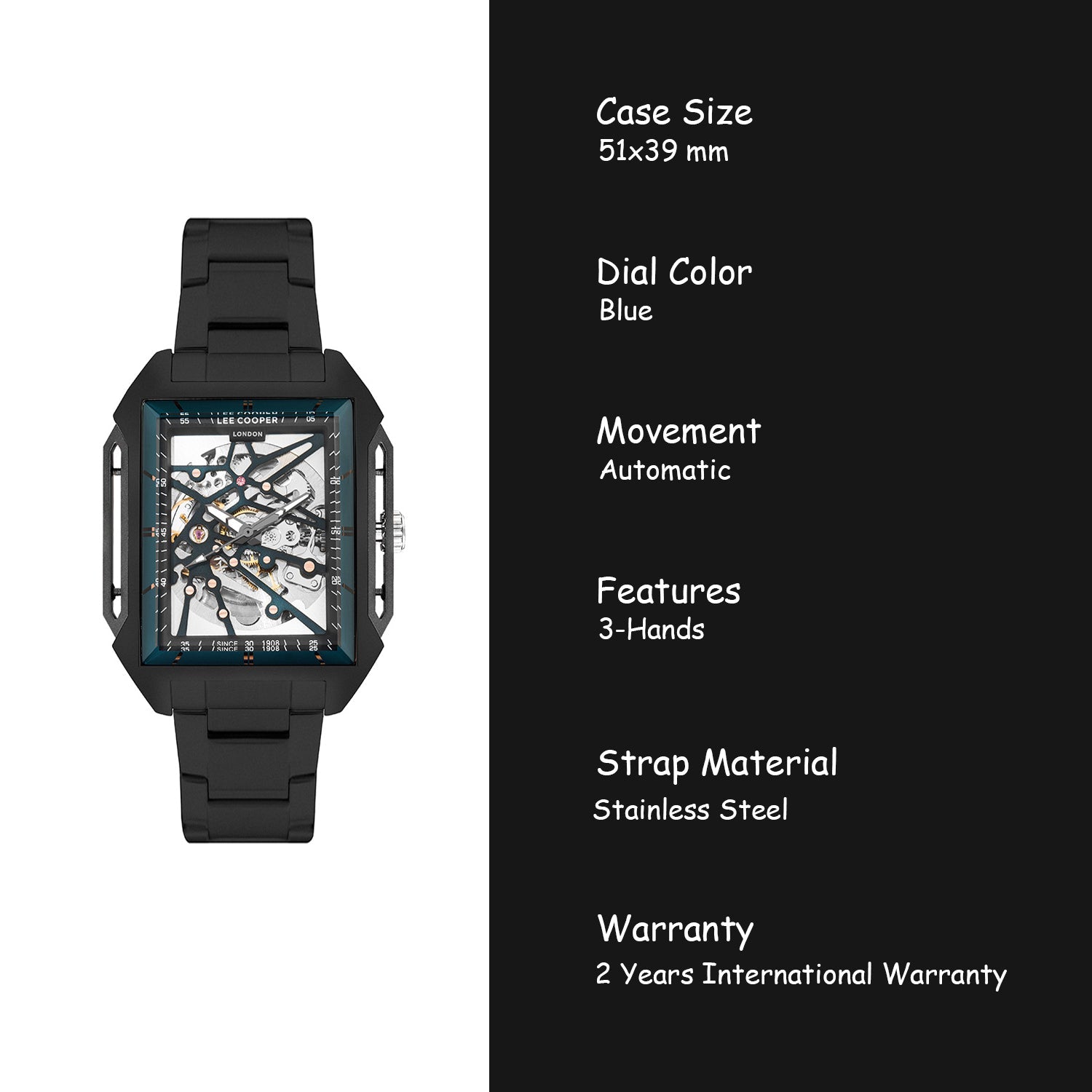 Lee Cooper Automatic Skeleton Men's Watch - LC07901.070