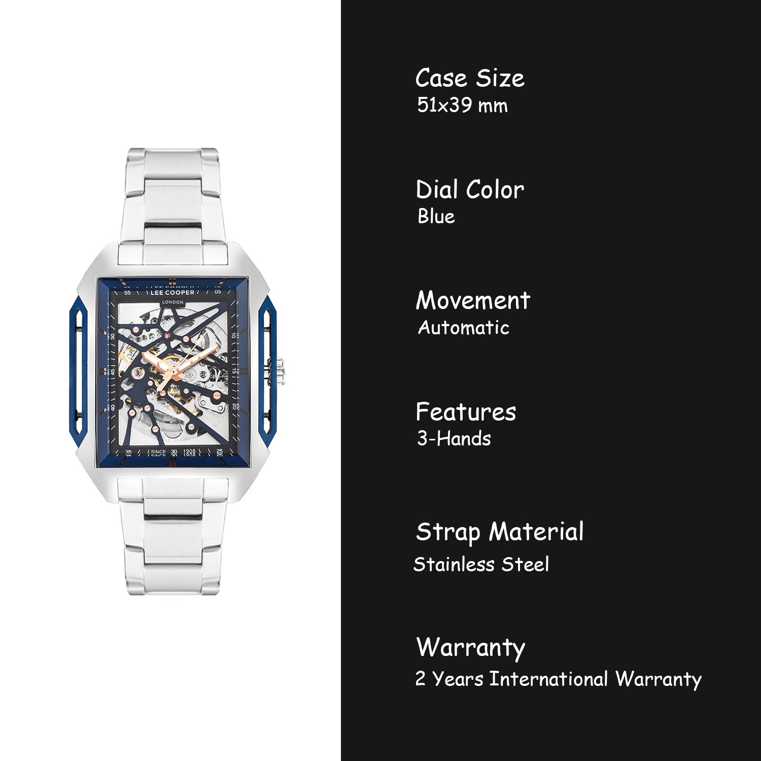 Lee Cooper Automatic Skeleton Men's Watch - LC07901.390