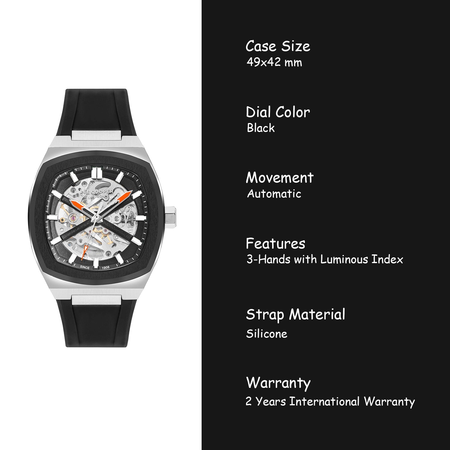 Lee Cooper Automatic Skeleton Men's Watch - LC07902.351