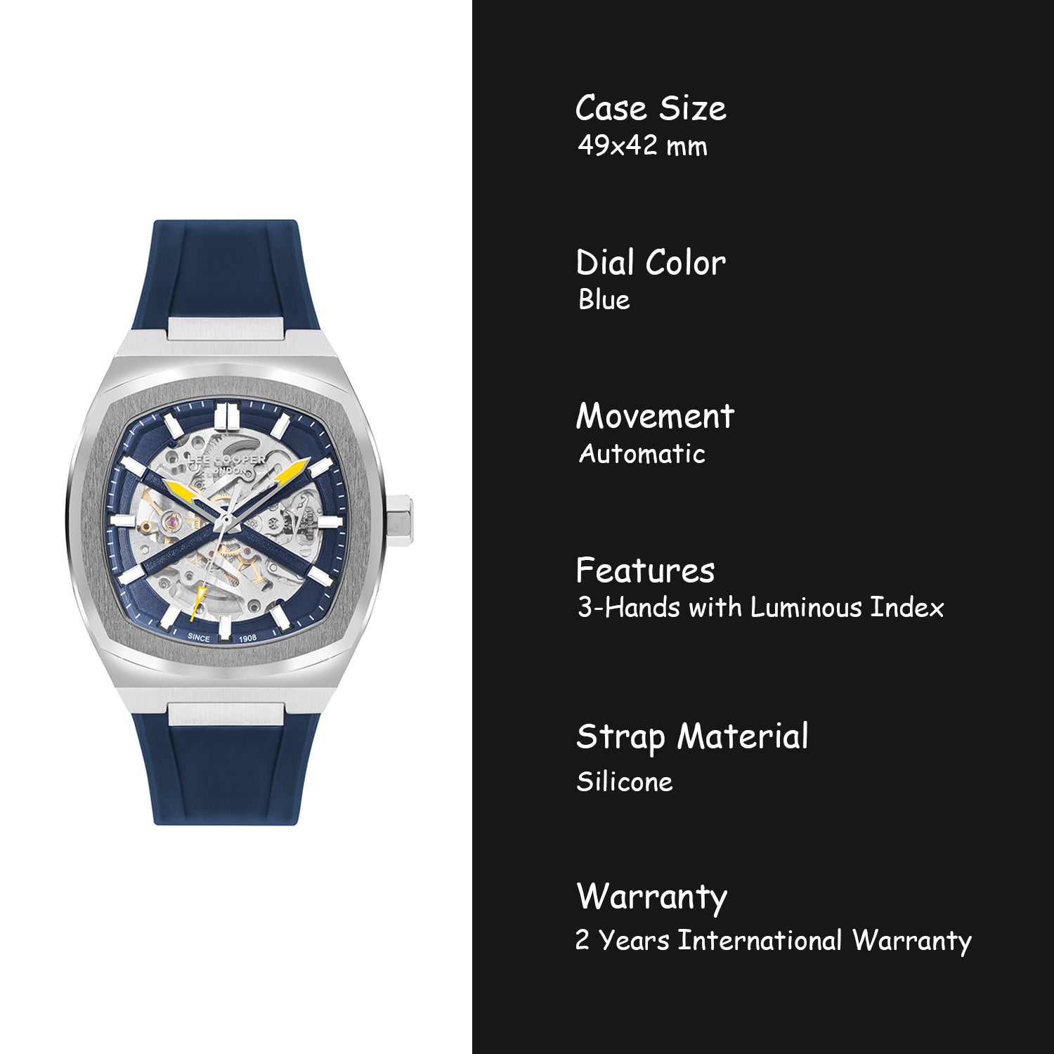 Lee Cooper Automatic Skeleton Men's Watch - LC07902.399