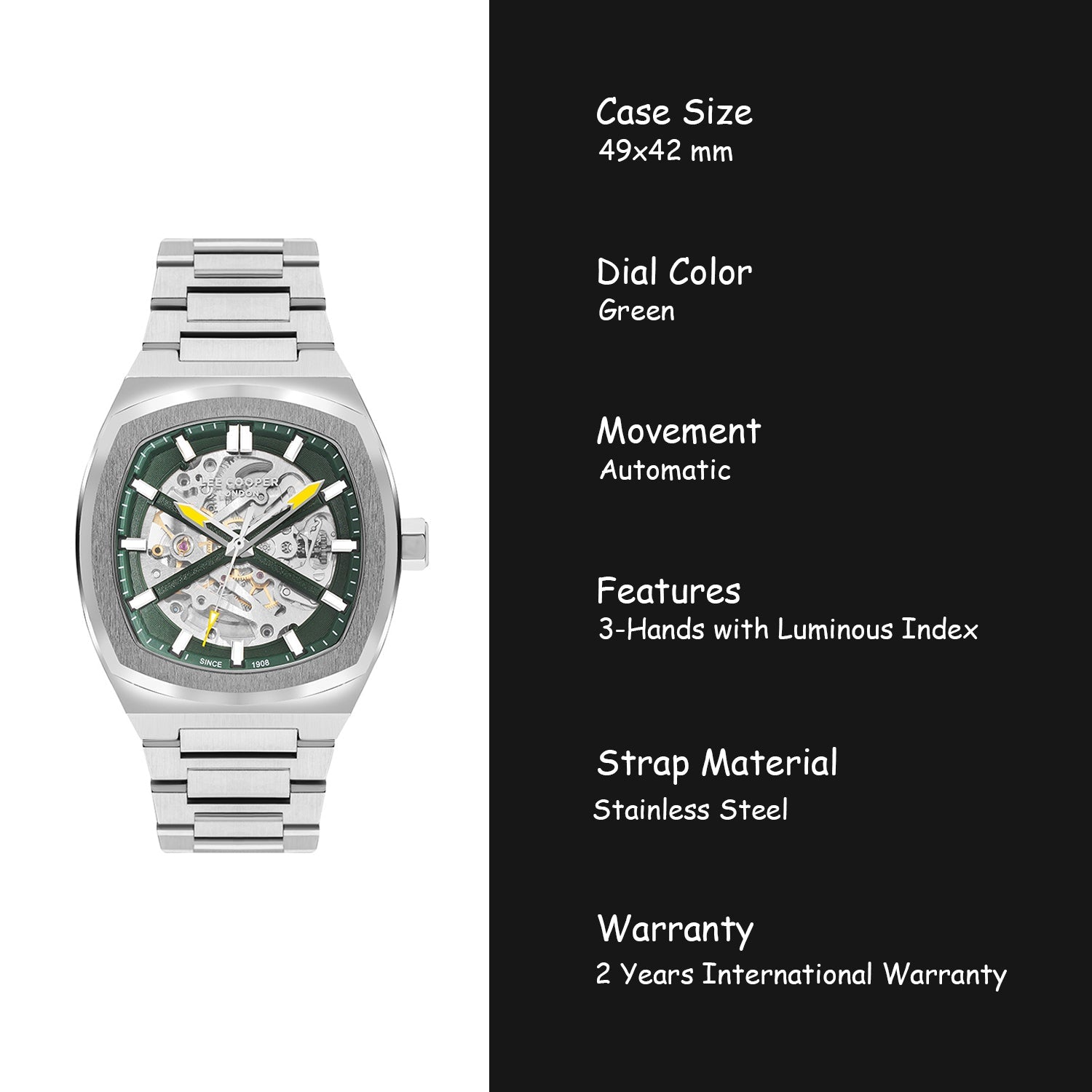 Lee Cooper Automatic Skeleton Men's Watch - LC07903.370